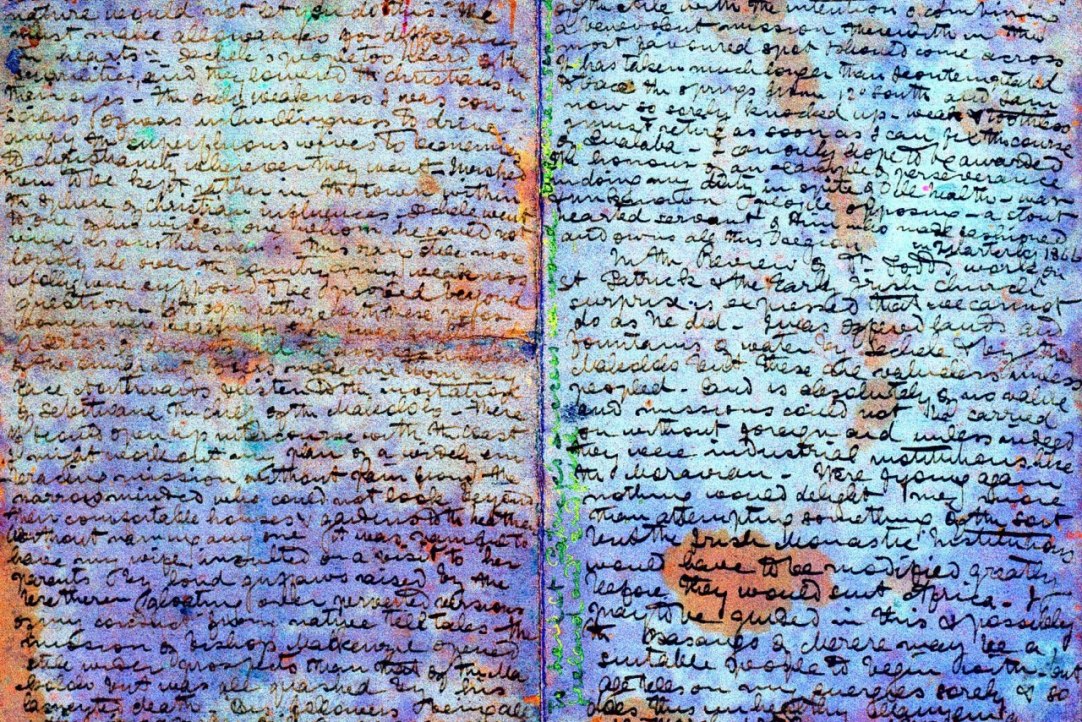 Cпектральное изображение полевого дневника Ливингстона 1870 года